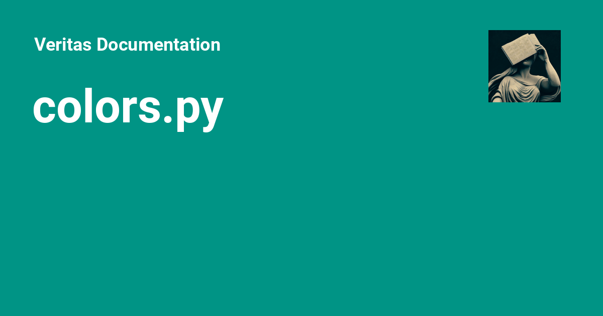 colors.py - Veritas Documentation